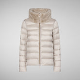 Women's Mei Puffer Jacket in Off White | Save The Duck