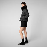 Women's animal free Puffer jacket mei in black - Womens' Fashion Collection | Save The Duck