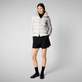 Woman's animal free puffer mei in fog grey | Save The Duck