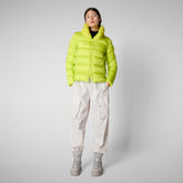 Woman's animal free puffer mei in lichen green | Save The Duck