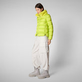 Woman's animal free puffer mei in lichen green | Save The Duck