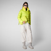 Women's animal free Puffer mei in lichen green | Save The Duck