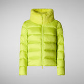 Woman's animal free puffer mei in lichen green | Save The Duck