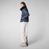 Woman's animal free puffer mei in night blue | Save The Duck