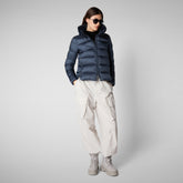 Woman's animal free puffer mei in night blue | Save The Duck