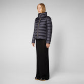 Women's Elsie Puffer Jacket in Ebony Grey - Fall Winter 2023 Collection | Save The Duck