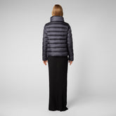 Women's Elsie Puffer Jacket in Ebony Grey | Save The Duck
