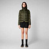 Women's Elsie Puffer Jacket in Pine Green - Fall Winter 2023 Women's Collection | Save The Duck