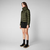 Women's Elsie Puffer Jacket in Pine Green - Fall Winter 2023 Collection | Save The Duck