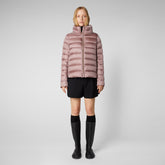 Women's Elsie Puffer Jacket in Misty Rose - Fall Winter 2023 Collection | Save The Duck