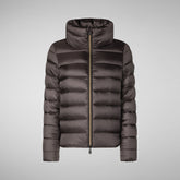 Women's Animal free Puffer Jacket Elsie in Brown Black | Save The Duck