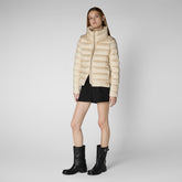 Woman's Elsie Puffer Jacket in Shore Beige | Save The Duck