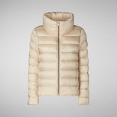 Woman's Elsie Puffer Jacket in Shore Beige | Save The Duck