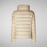 Woman's Elsie Puffer Jacket in Shore Beige | Save The Duck