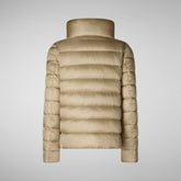 Woman's Elsie Puffer Jacket in Wood Beige | Save The Duck