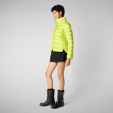 Women's Animal free Puffer Jacket Elsie in Lichen Green | Save The Duck