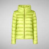 Women's Animal free Puffer Jacket Elsie in Lichen Green | Save The Duck