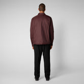 Men's Desmond Shirt Jacket in Burgundy Black | Save The Duck