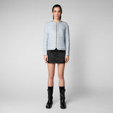 Women's Carina Puffer Jacket in Crystal Grey - All Save The Duck Products | Save The Duck