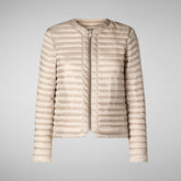 Women's Carina Puffer Jacket in Sand Beige | Save The Duck