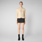 Women's Carina Puffer Jacket in Shore Beige - Women's Icons Collection | Save The Duck