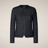 Women's puffer jacket carina in blue black - Icon Woman | Save The Duck