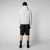 Men's Donald Hooded Puffer Jacket in Off White - Men's Jackets | Save The Duck