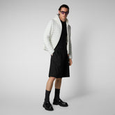 Men's Donald Hooded Puffer Jacket in Off White - Holiday Party Collection | Save The Duck