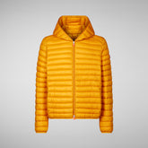 Men's Donald Hooded Puffer Jacket in Beak Yellow | Save The Duck
