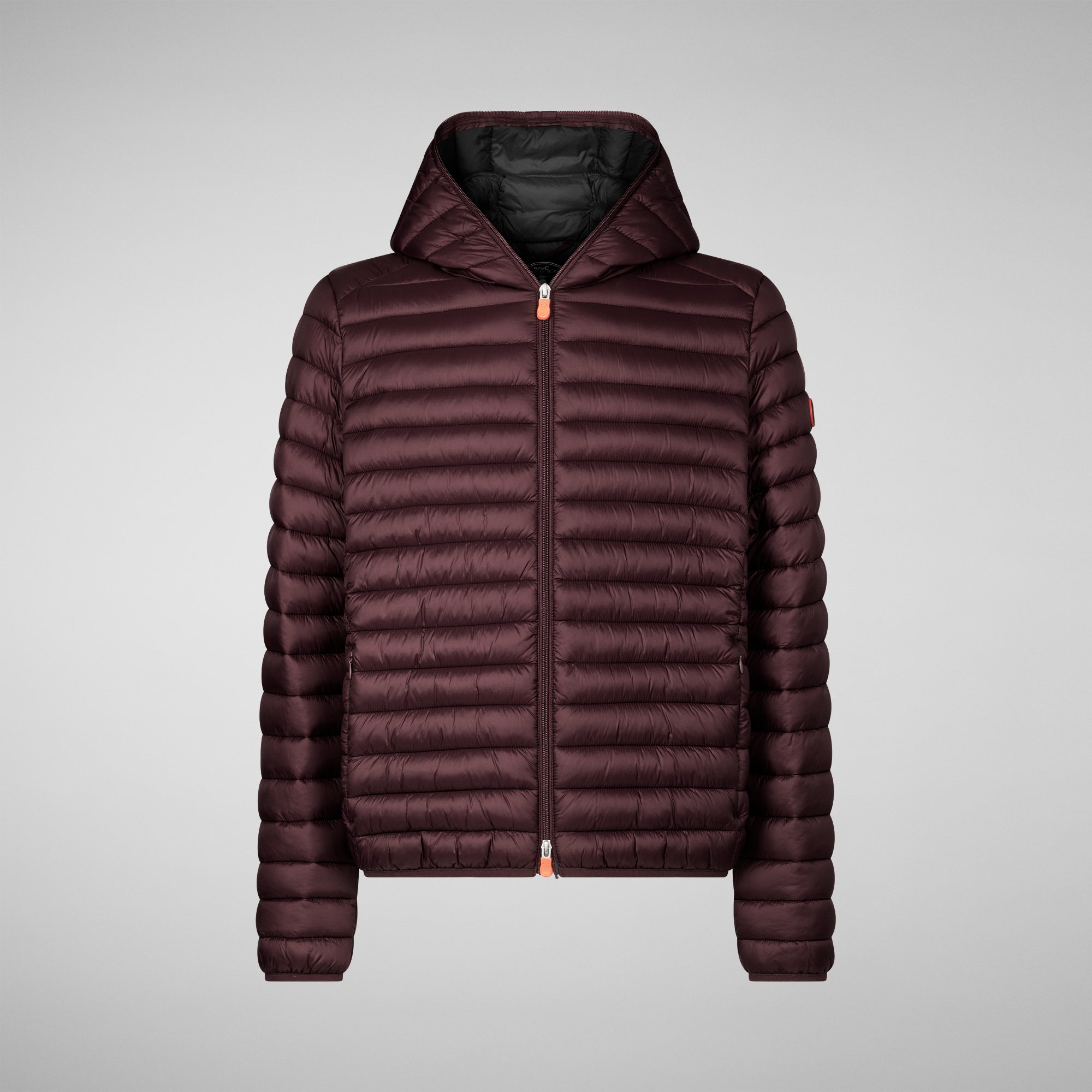 Men's Donald Hooded Puffer Jacket in Tango Red - Save The Duck