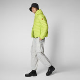 Men's Hooded Animal free Puffer Jacket Donald in Lichen Green - View all Men | Save The Duck