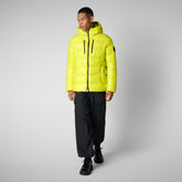 Man's animal free puffer jacket maxime in lichen green | Save The Duck