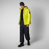 Man's animal free puffer jacket maxime in lichen green | Save The Duck