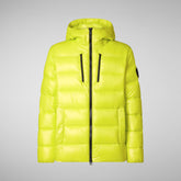 Man's animal free puffer jacket maxime in lichen green | Save The Duck