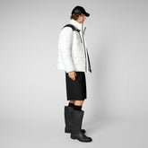 Men's Mitch Puffer Jacket in Off White - Icons Collection | Save The Duck