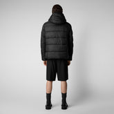 Men's Hemer Hooded Puffer Jacket in Black | Save The Duck