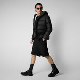 Men's Hemer Hooded Puffer Jacket in Black - Men's Collection | Save The Duck