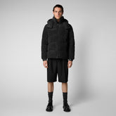 Men's Albus Jacket with Detachable Hood in Black - Men's Very Warm Collection | Save The Duck