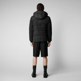 Men's Albus Jacket with Detachable Hood in Black | Save The Duck