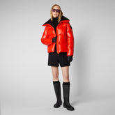 Women's Moma Puffer Jacket in Poppy Red | Save The Duck