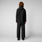 Women's Dawa Rain Jacket in Black - All Save The Duck Products | Save The Duck