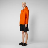Women's Dawa Rain Jacket in Amber Orange - Rainwear | Save The Duck
