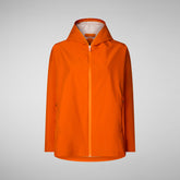 Women's Dawa Rain Jacket in Amber Orange | Save The Duck