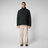 Men's Halim Jacket in Green Black - Men's Rainy Collection | Save The Duck