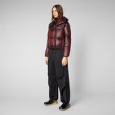 Women's Ishya Puffer Jacket in Burgundy Black | Save The Duck