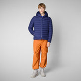 Men's Juncus Hooded Puffer Jacket in Eclipse Blue | Save The Duck