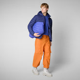 Men's Juncus Hooded Puffer Jacket in Eclipse Blue | Save The Duck