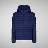 Men's Juncus Hooded Puffer Jacket in Eclipse Blue | Save The Duck