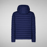 Men's Juncus Hooded Puffer Jacket in Eclipse Blue | Save The Duck