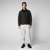 Man's Erion Puffer Jacket in Black | Save The Duck